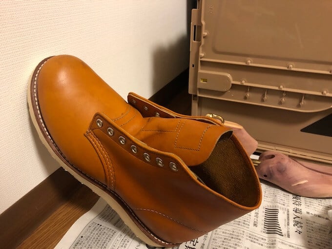 レッドウイング丸洗い乾燥中