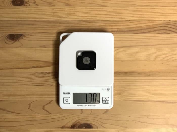 Tile Proの重さ