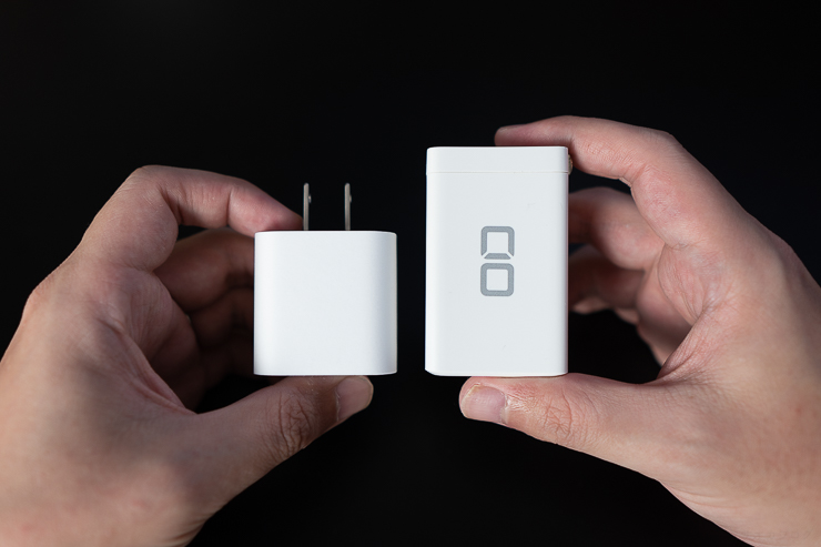 Lilnob 65W とiPhone純正充電器