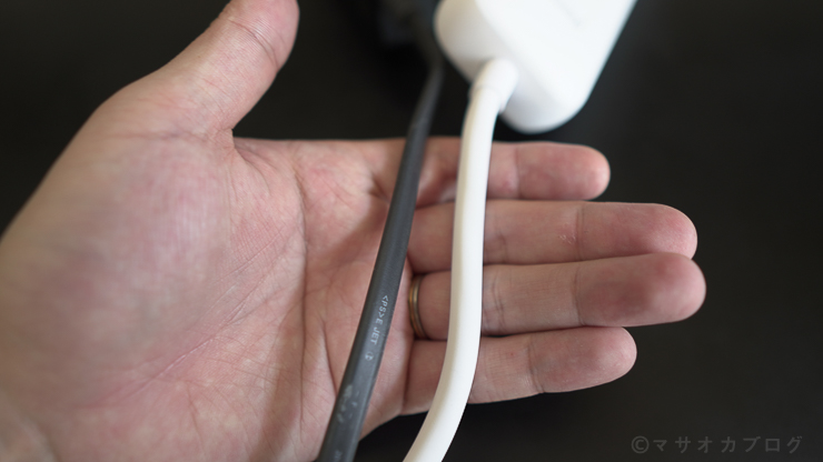 Anker PowerPort Strip PD3ケーブルちょっと太い