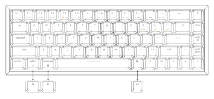 Keychron K6 キー配列