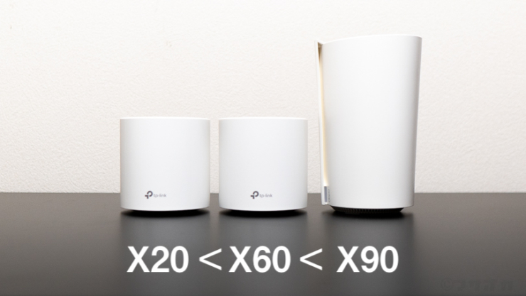 TP-Link Deco X90とX60 X20比較