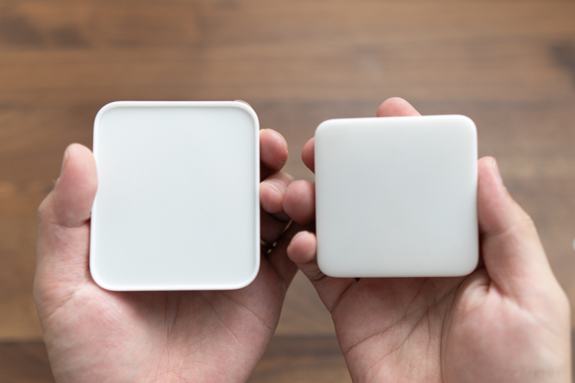SwitchBotハブ2とSwitchBot Hub miniのサイズ比較